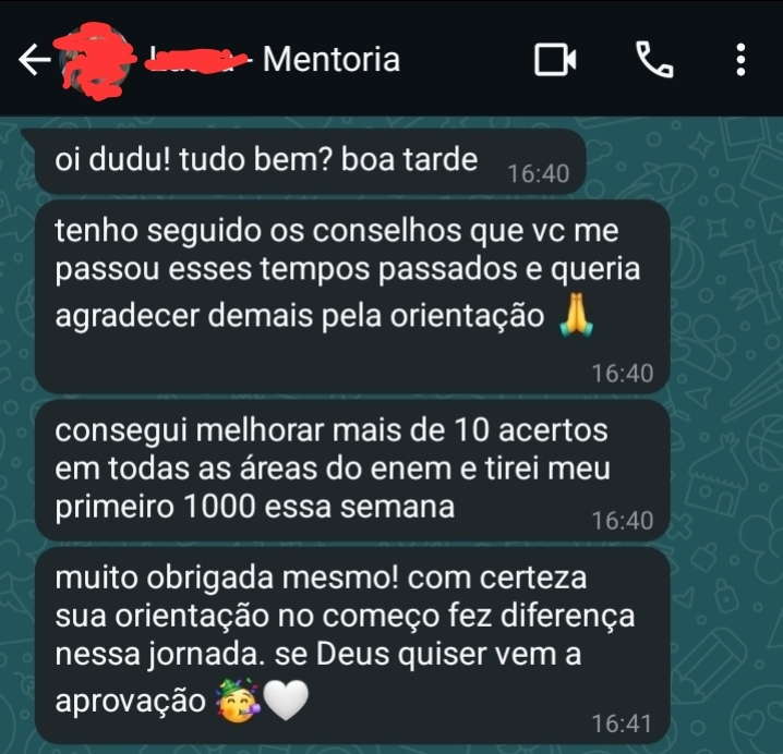 Depoimento de aluno aprovado em medicina 2